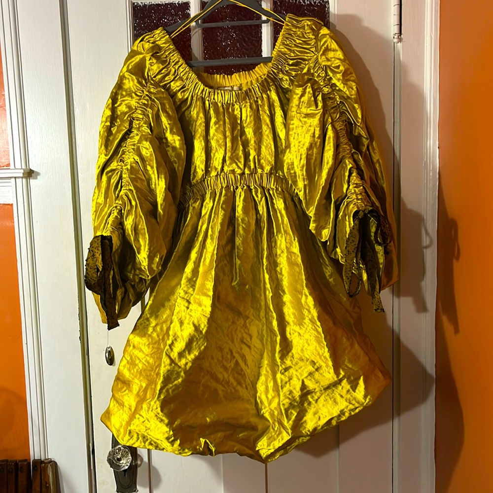 Ulla Johnson Size 8 Gold Bubble Dress